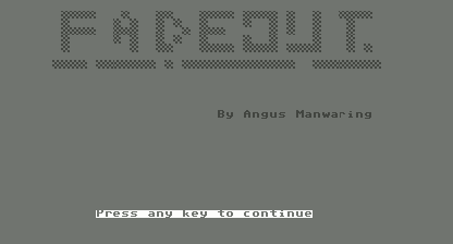 Fade out Title Screen